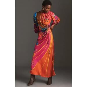 FARM Rio Vintage Wave Cut-Out Midi Dress